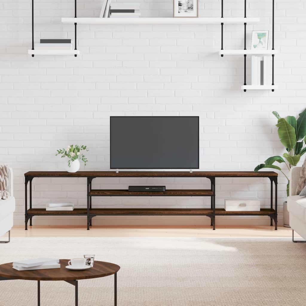 Tv Cabinet 161X35X45 Cm Engineered Wood&Iron