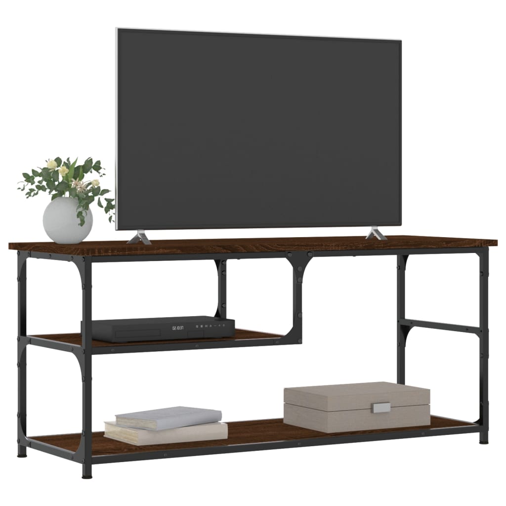 Tv Cabinet 103X38X46.5 Cm Engineered Wood And Steel