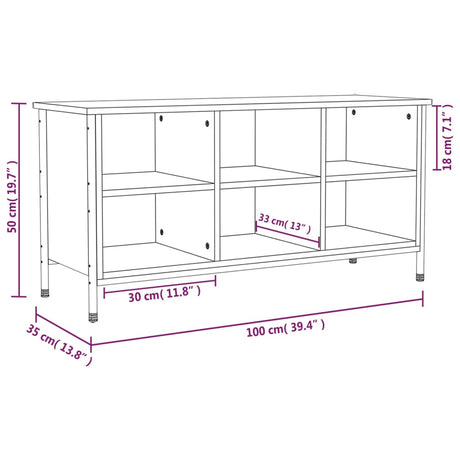 Shoe Cabinet 100X35X Engineered Wood