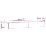 Tv Cabinet With Led Lights 120X35X15.5 Cm