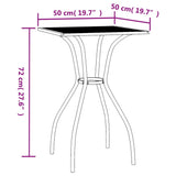 Garden Table Anthracite 50x50x72 cm Steel Mesh
