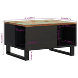 Coffee Table 60x50x35 cm Solid Wood Reclaimed
