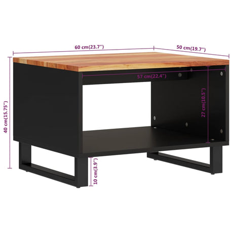 Coffee Table 60X50X40 Cm Solid Wood Acacia
