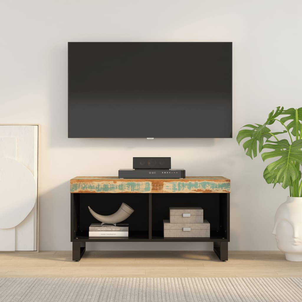 Tv Cabinet 85X33X43.5 Cm Solid Wood Reclaimed
