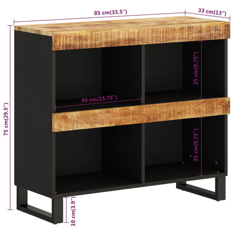 Side Cabinet 85X33X75 Cm Solid Wood Mango