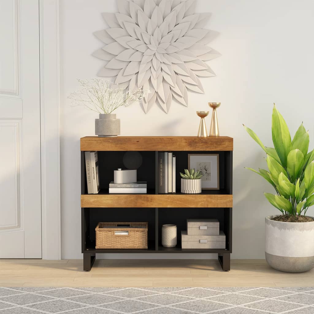 Side Cabinet 85X33X75 Cm Solid Wood Mango