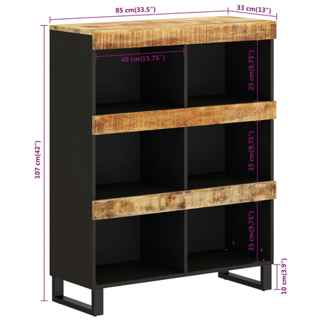 Side Cabinet 85X33X107 Cm Solid Wood Mango
