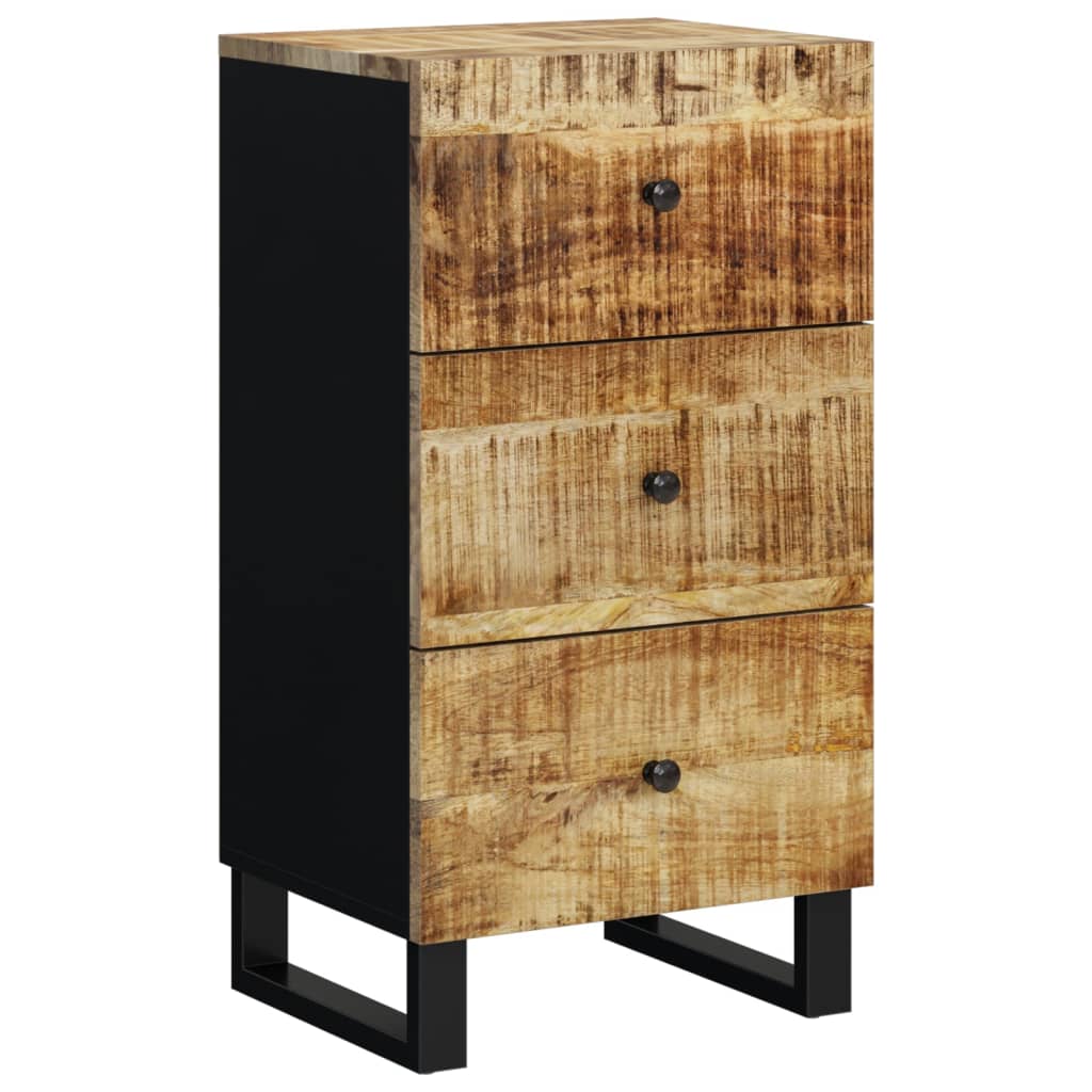 Sideboard With 3 Drawers 40X33.5X75 Cm Solid Wood Mango