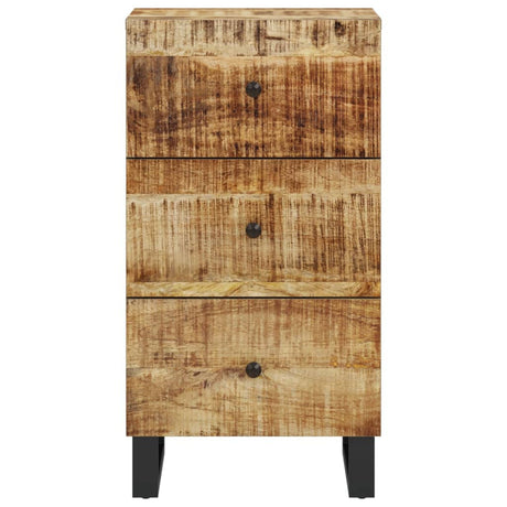 Sideboard With 3 Drawers 40X33.5X75 Cm Solid Wood Mango