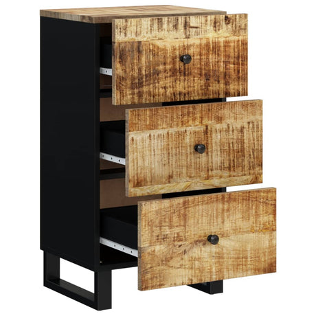 Sideboard With 3 Drawers 40X33.5X75 Cm Solid Wood Mango