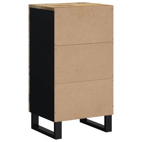 Sideboard With 3 Drawers 40X33.5X75 Cm Solid Wood Mango