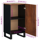 Sideboard With Door 40X31X75 Cm Solid Wood Reclaimed