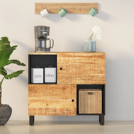 Sideboard With 2 Doors 80X33X75 Cm Solid Wood Mango