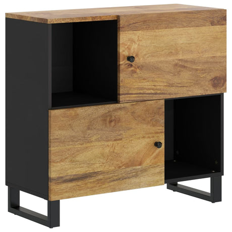 Sideboard With 2 Doors 80X33X75 Cm Solid Wood Mango
