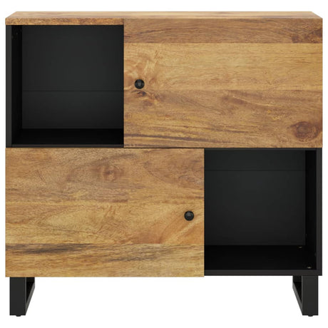 Sideboard With 2 Doors 80X33X75 Cm Solid Wood Mango