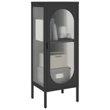Sideboard Black 40X35X105 Cm Glass And Steel