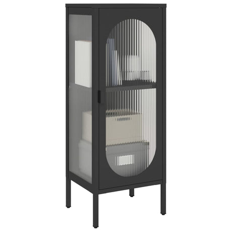 Sideboard Black 40X35X105 Cm Glass And Steel