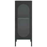 Sideboard Black 40X35X105 Cm Glass And Steel