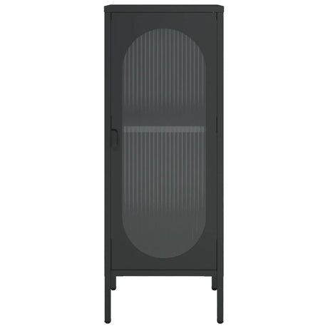 Sideboard Black 40X35X105 Cm Glass And Steel