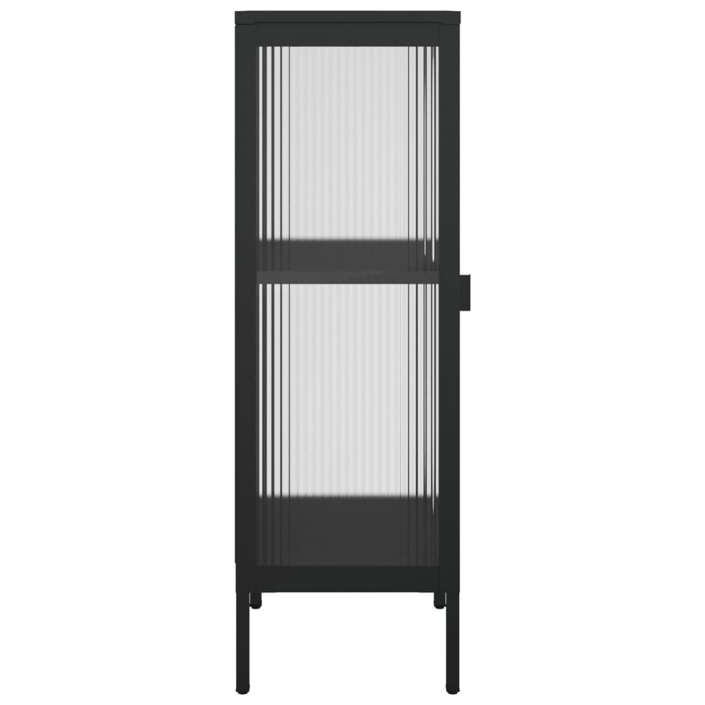 Sideboard Black 40X35X105 Cm Glass And Steel