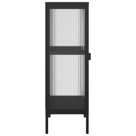 Sideboard Black 40X35X105 Cm Glass And Steel