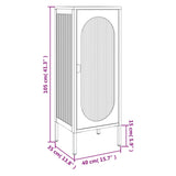 Sideboard Black 40X35X105 Cm Glass And Steel