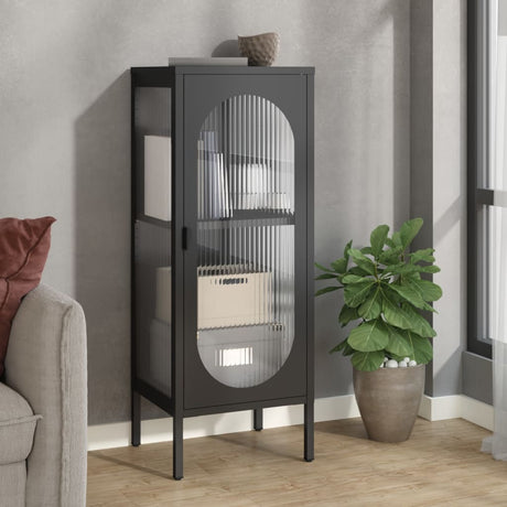 Sideboard Black 40X35X105 Cm Glass And Steel