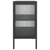 Sideboard Black 70X35X70 Cm Glass And Steel