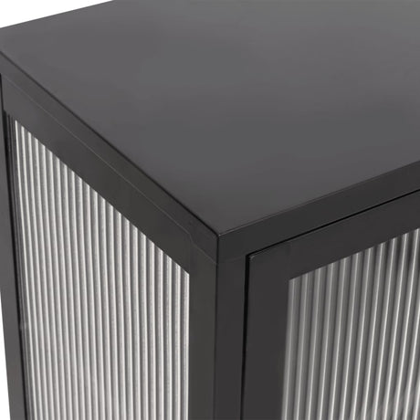 Sideboard Black 70X35X70 Cm Glass And Steel