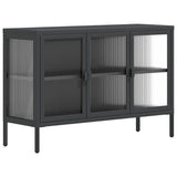 Sideboard Black 105X35X70 Cm Glass And Steel