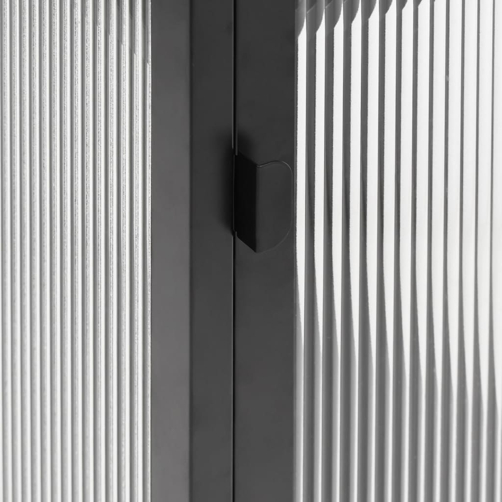 Sideboard Black 105X35X70 Cm Glass And Steel
