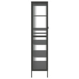 Highboard Black 85X40X180 Cm Glass And Steel