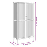 Highboard Black 85X40X180 Cm Glass And Steel