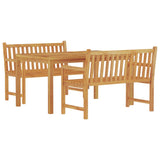 3 Piece Garden Dining Set Solid Wood Teak