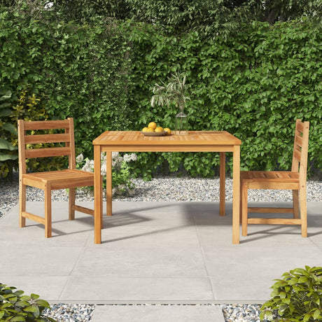 5 Piece Garden Dining Set Solid Wood Teak