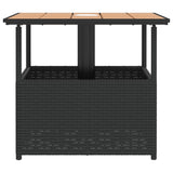 Garden Table With Parasol Hole 55X55X46.5 Cm Poly Rattan