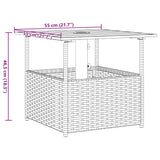 Garden Table With Parasol Hole 55X55X46.5 Cm Poly Rattan