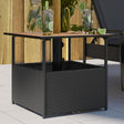 Garden Table With Parasol Hole 55X55X46.5 Cm Poly Rattan