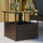 Garden Table With Parasol Hole 55X55X46.5 Cm Poly Rattan