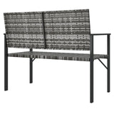 2-Seater Garden Bench Poly Rattan