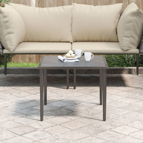 Garden Table Grey 48X48X37 Cm Steel