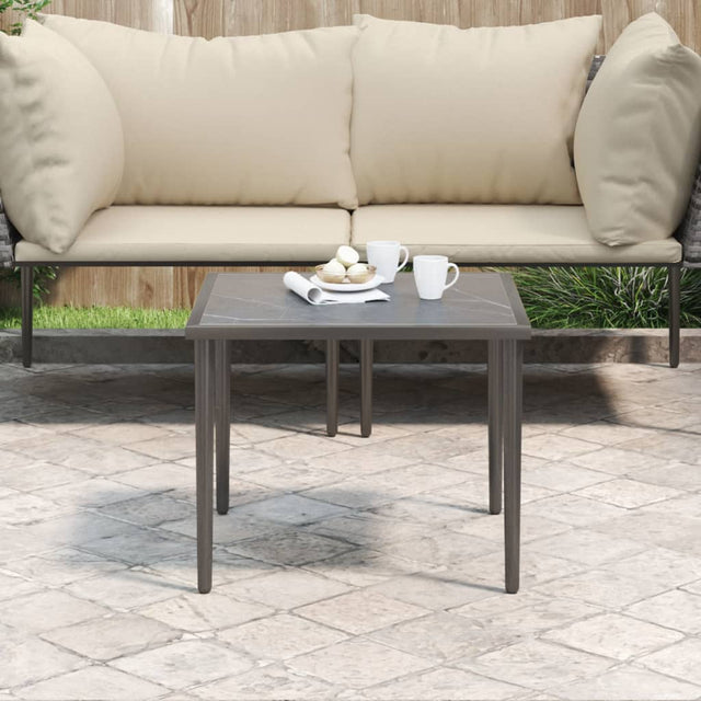 Garden Table Grey 48X48X37 Cm Steel
