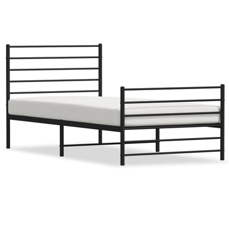 Metal Bed Frame Without Mattress With Footboard 120X190Cm