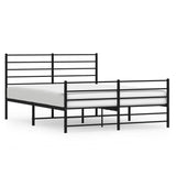 Metal Bed Frame Without Mattress With Footboard 120X190Cm