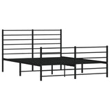 Metal Bed Frame Without Mattress With Footboard 120X190Cm