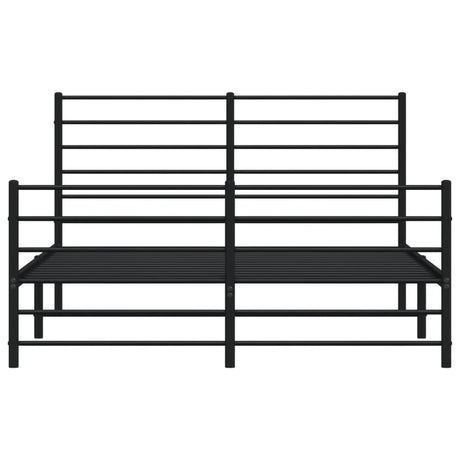 Metal Bed Frame Without Mattress With Footboard 120X190Cm
