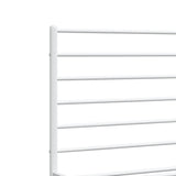 Metal Bed Frame without Mattress with Footboard White 120x190cm