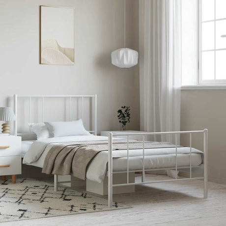 Metal Bed Frame Without Mattress 90X190Cm