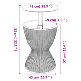 3-In-1 Ice Cooler Table Polypropylene