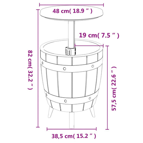 3-In-1 Ice Cooler Table Polypropylene